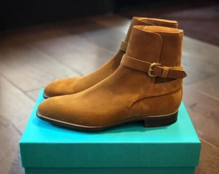 New Handmade Pure Suede Leather Jodhpur Boots For Men's