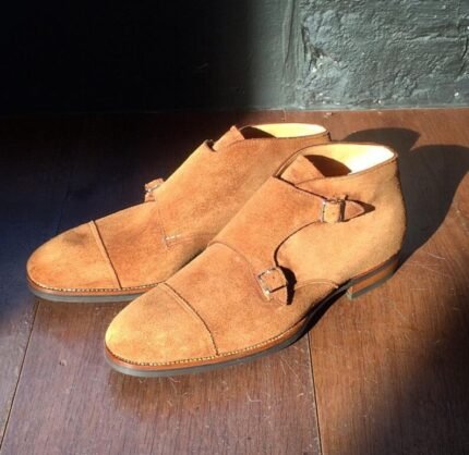 Mens Light Brown Suede Shoes