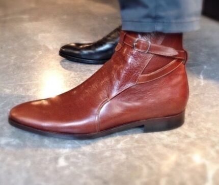 New Handmade Pure Leather Jodhpur Boots For Men's