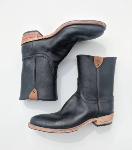 New Handmade Pure Leather Western Cowboy Boots For Men's